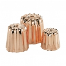 De Buyer 6820 - Set of 8 Copper & tin inside "cannelés" molds