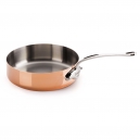 MAUVIEL 6111 - M'héritage Collection - Copper & Stainless steel Saute Pan, cast stainless steel handle